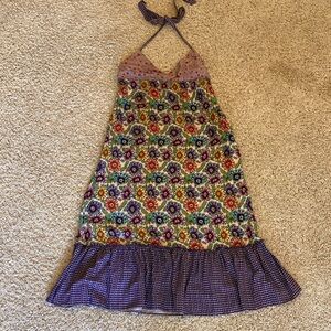 Lucky Brand Floral Maxi Dress in Purple, Yellow, Green, Pink